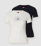 Tommy Jeans 2er-Pack Logo Slim Crew Neck T-Shirts bei Lounge by Zalando