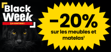 Black Week bei Conforama: -20% auf Möbel und Matratzen!