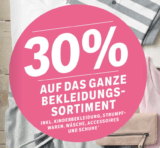 30% aufs Bekleidungs-Sortiment bei Coop City