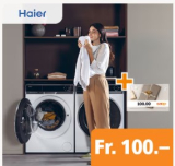 CHF 100.- Coop-Gutschein beim Kauf eines grossen Haier Haushaltsgeräts sichern