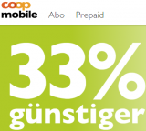 Coop Mobile (Swisscom Netz) Abo 19.90/Monat (33% Rabatt)