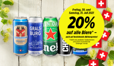 20% Rabatt auf alle Biere bei Denner (auch auf Aktionen)