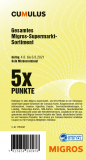 [lokal AG / BE / SO] Vom 4. - 6.8.2021 für Famigros Mitglieder 5x Cumulus Punkte bei Migros (Genossenschaft Migros Aare)