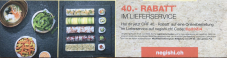 Negishi: 40.- CHF Rabatt im Lieferservice (nur für registrierte Kunden) - MBW 60.-