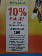 Buttinette Bastelshop 10% Code ohne MBW