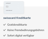 Die swisscard Kreditkarte