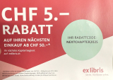 5.- Rabatt ab 50.- bei ex libris