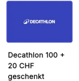 Decathlon: Erhalte einen CHF 20 Geschenkgutschein gratis beim Kauf einer CHF 100 Geschenkkarte