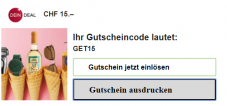 15.- ab MBW 50.- bei DeinDeal („Neukunden“)