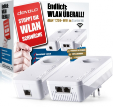 100 Stück des “Devolo dLAN 1200+ WiFi Starter Kit” zum reduzierten Preis