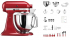 Nettoshop – KitchenAid Küchenmaschine Artisan KSM200 Rot Swiss Anniversary Set mit umfangreichem Zubehör