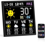 Divoom Pixoo-64 WiFi Pixel Art Display mit 64 x 64 LED Panel, einzigartige Lichtdekoration mit App-Steuerung