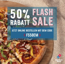 Heute 50% Rabatt bei Domino’s Pizza (via Webseite und App)