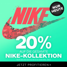 Nur heute: 20% auf alles von Nike bei Dosenbach, z.B. Nike Herren Running Shirt für CHF 19.90 statt CHF 24.90