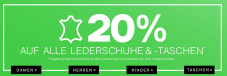 20% auf alle Lederschuhe und Taschen bei Dosenbach