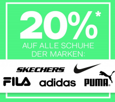 20% auf adidas, Nike, Fila, Skechers und Puma bei Dosenbach, z.B. Puma Cilia Damen Chunky Sneaker für CHF 55.90 statt CHF 69.90