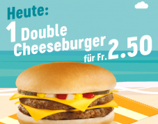 Double Cheeseburger bei McDonalds für 2.50