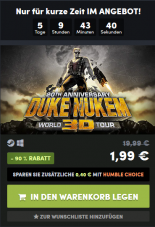 90% Rabatt auf das Spiel Duke Nukem 3D: 20th Anniversary World Tour für 1,99€ (Steam) im Humble Store