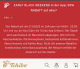 Tchibo Early Black Weekend. 25% Rabatt auf fast alles