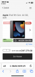 Apple iPad 9th Gen. 64 GB, WiFi, nur 279,- bei Twint