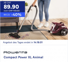 Rowenta Compact Power XL Animal im 20 Minuten Deal