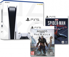 Playstation 5 Bundle 1 - (Konsole + Assassins Creed Valhalla + Spiderman Miles Morales)