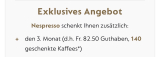 Nespresso-Shop Guthaben im Wert von CHF 97.50 geschenkt (2x CHF 75.- Zahlung)