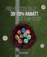 Pre-Easter Sale im Fan-Shop bei 11 Teamsports