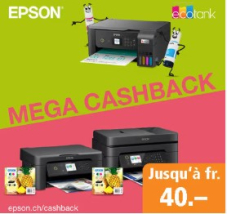 Bis zu CHF 40 Cashback auf Epson EcoTank