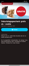 K Kiosk Gratis Cookie am Geburtstag