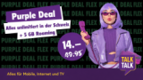 Exklusivdeal – 1. Monat gratis: TalkTalk Purple Deal Flex (Alles unlim. in CH + 5GB Roaming)
