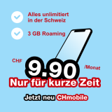 CHmobile Handy-Abo für CHF 9.90/Mt.