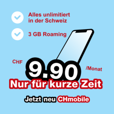 CHmobile Handy-Abo für CHF 9.90/Mt.