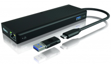 Daydeal - ICY BOX Dockingstation IB-DK4080AC 9-in-1-USB-Typ-C- und Typ-A-Dock mit dualem Videoausgang