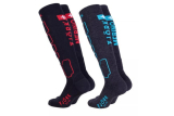 2er-Pack Pro Team Ski 90 Merino-Socken – Blau und Rot