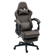 Gamingstuhl Bürostuhl Leder mit Massagefunktion GREG braun