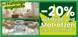 Conforama Rabattaktion – 20% Rabatt auf Möbel und Matratzen inkl. Gartenmöbel