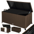 Gartenbox Polyrattan Braun (117x53x60cm) mit Griffen & Rollen bei deubaxxl