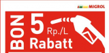 Migrol Gutschein für 5 Rappen / Liter Treibstoffrabatt bis 28.04.2024