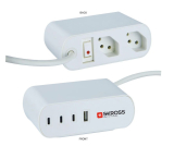 Daydeal - SKROSS Steckdosenleiste Home Station 2xT13, 3xUSB-C, 1xUSB-A, 3 m