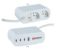 Daydeal - SKROSS Steckdosenleiste Home Station 2xT13, 3xUSB-C, 1xUSB-A, 3 m
