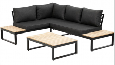 Daydeal - Greemotion Loungeset Rio, Grau, 3 Sitzplätze Drei-Teiliges Lounge-Set