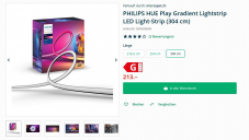 PHILIPS HUE Play Gradient Lightstrip LED Light-Strip (304 cm) für 75 Zoll TV unter 200 CHF