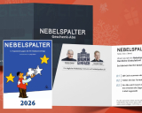 Handsigniertes Geschenkabo mit EU-Kalender 2026 vom Nebelspalter