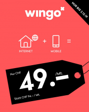 Wingo Mobile + Internet für 49 Fr. während 24 Monaten