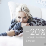 20% auf Heimtextilien und Möbel bei Ackermann, z.B. Home Affaire Schuhschrank Nekso für CHF 239.20 statt CHF 299.-