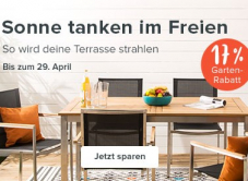 17% auf Gartenmöbel bei home24, z.B. Gartenbank Bellevue für CHF 74.66 statt CHF 149.95