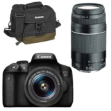 CANON EOS 750D Bundle mit 18-55 & 75-300 Objektiven sowie Tasche