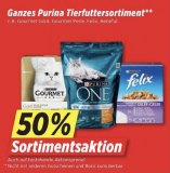 50% auf das ganze Purina Tierfuttersortiment bei Denner