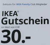 IKEA family: Online Rabattcoupon von CHF 30.- (MBW CHF 200.-) *NEW CODE => 28.02.23*
